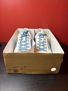 Michael Kors White Sneakers with Light Blue Laces